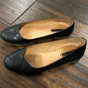 Frye Ember Cross Ballet Flat Black 8.5